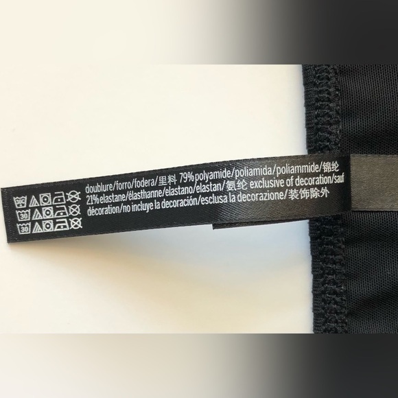 Victoria Secret Sport Dress Women’s S Black Open Mid Section Tank Tie Knot Front - Picture 9 of 11